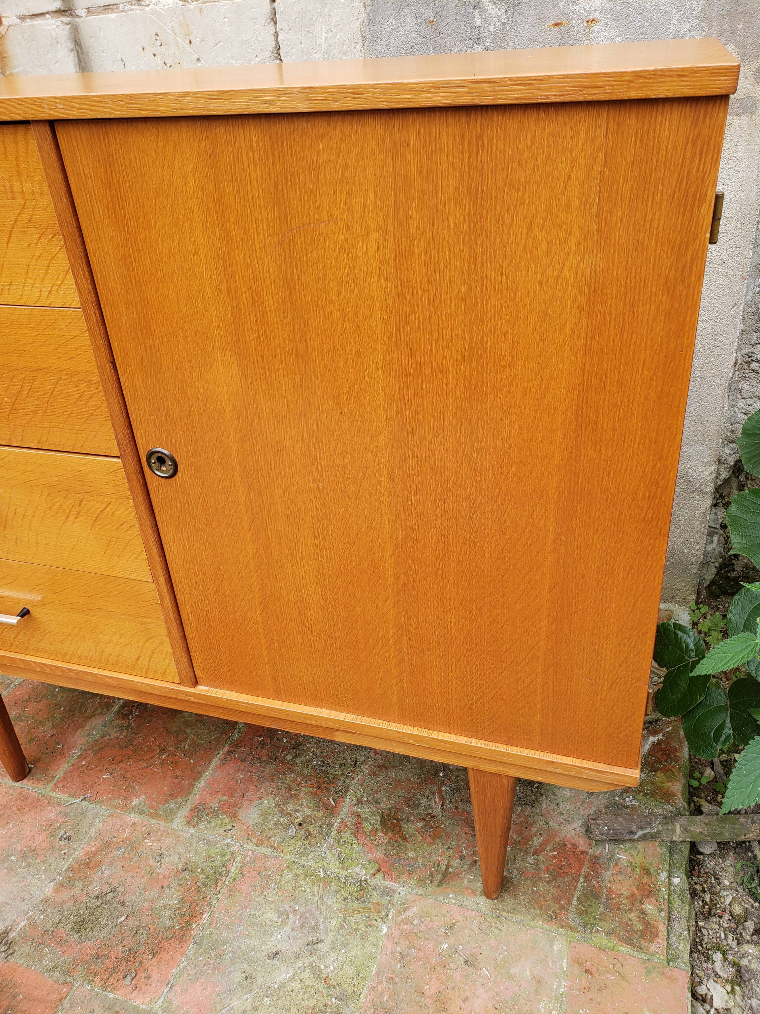 Buffet chest of drawers vintage golden honey