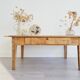 Table de ferme basse bois brut