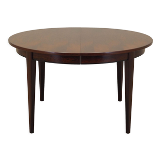 Round rosewood table, Danish design, 1970s, manufacturer: Omann Jun