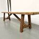 Brutalist bench, yellow "pop" seat