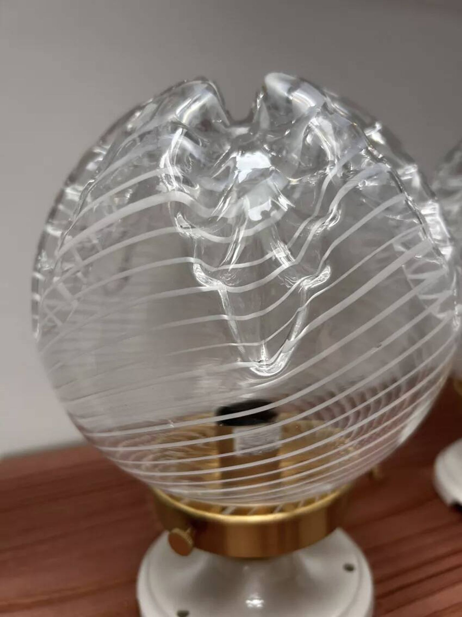 Pair of vintage globe wall lights