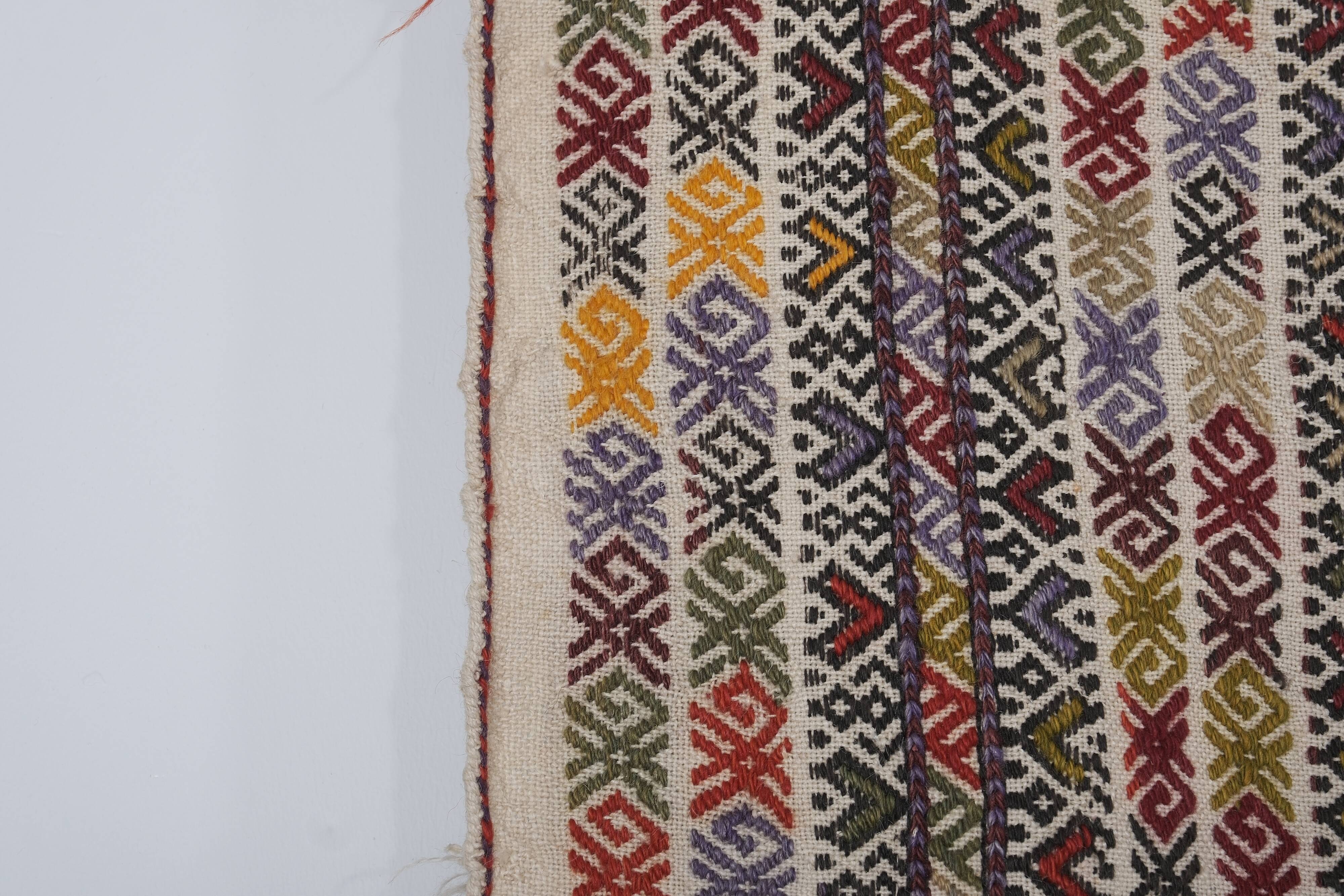 Vintage Turkish Oushak Rug Handwoven 141x356 cm