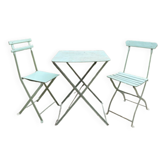 Table et chaises en métal pliantes