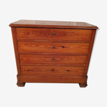Chest of drawers in pitchpin