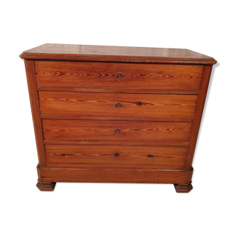 Chest of drawers in pitchpin