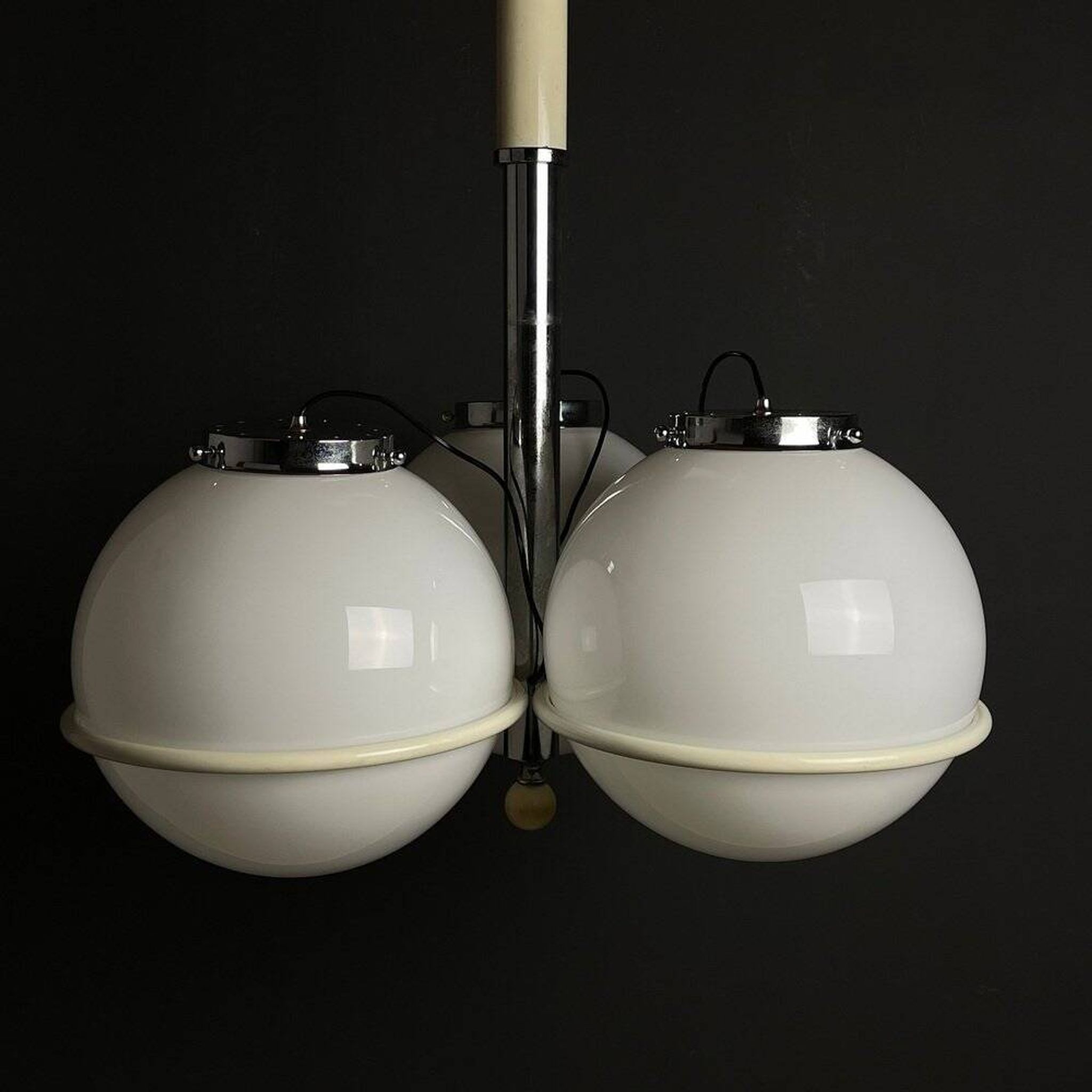 Lustre globe en verre de Murano par Gino Sarfatti, Italie, années 1960