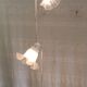 Suspension with 3 glass tulips - mid 20th century.
