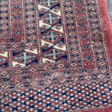 Persian wool rug in burgundy red diamonds 135x200cm