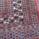 Persian wool rug in burgundy red diamonds 135x200cm