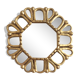 Miroir, cadre en bois doré à la feuille d’or - 14 x 14