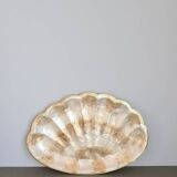 Vintage mother-of-pearl and gold trinket dish – decorative bowl