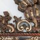 Grande Miroir Italien Sculpté, Bois Doré et Patiné, Style Baroque Rococo, A
