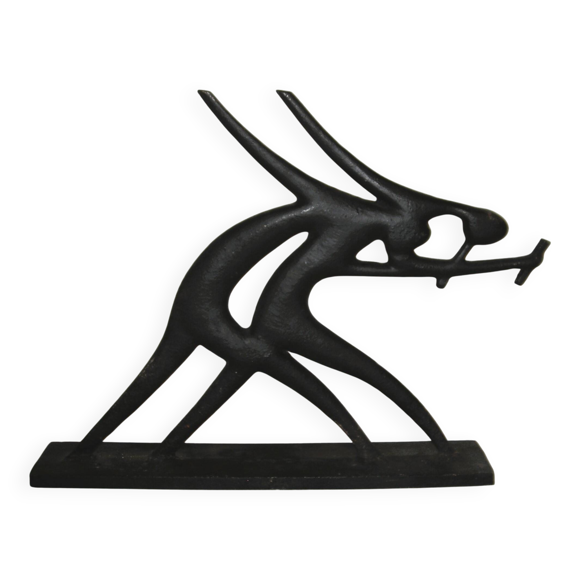 Modernist cast iron statuette from the 1950s.
