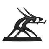 Statuette en fonte moderniste, années 50