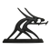 Modernist cast iron statuette from the 1950s.
