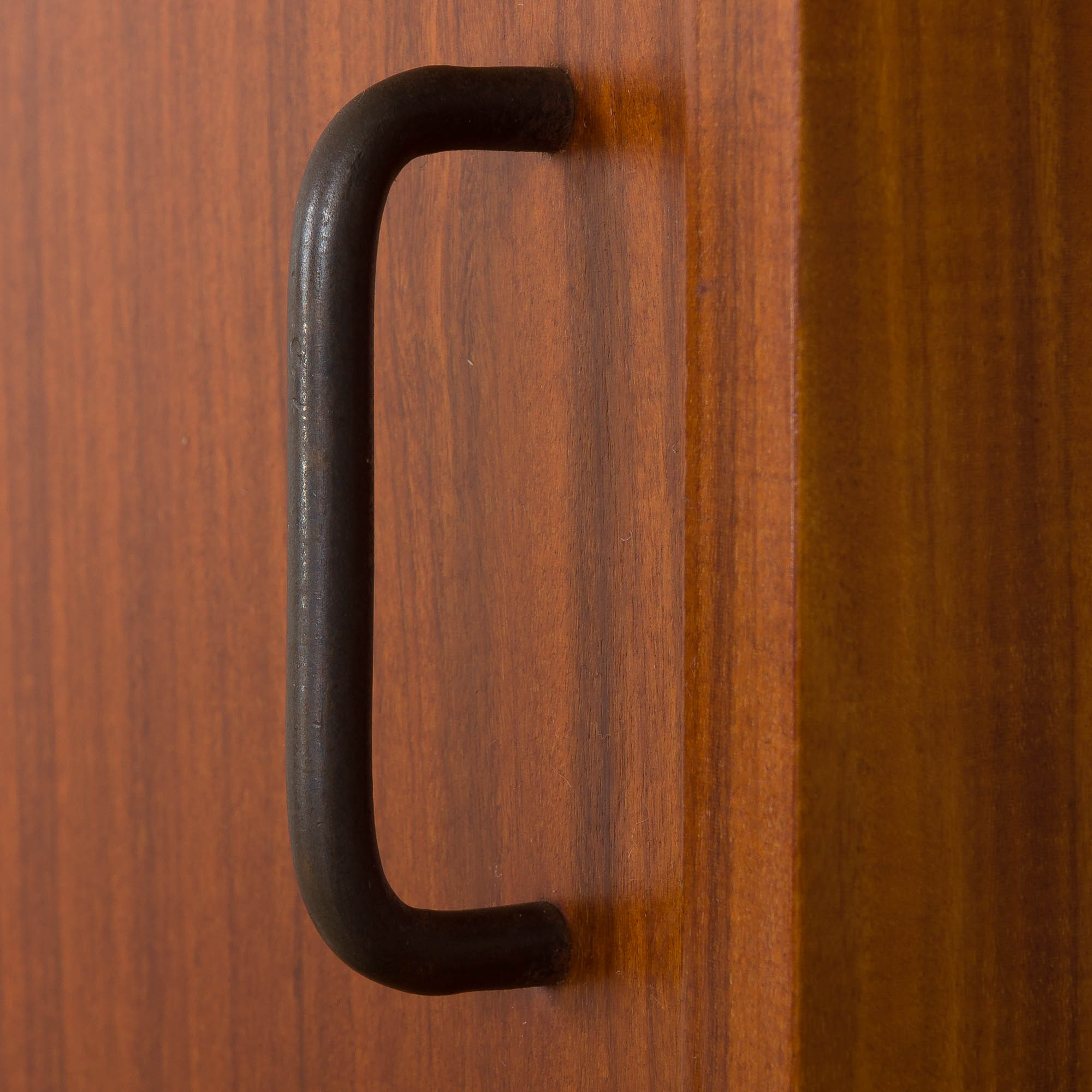 Italian mid century 2 bay teak wall unit free standing, 1960s