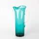 1960s Portuguese Turquoise Glass Jug