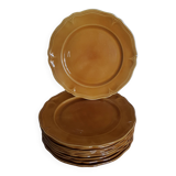 Set of 10 Luneville Louis XV Honey style plates