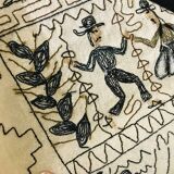 Large vintage wall tapestry Bolivia Peru