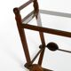 Beautiful, unique 1930s tea trolley bar cart made of solid oak wood