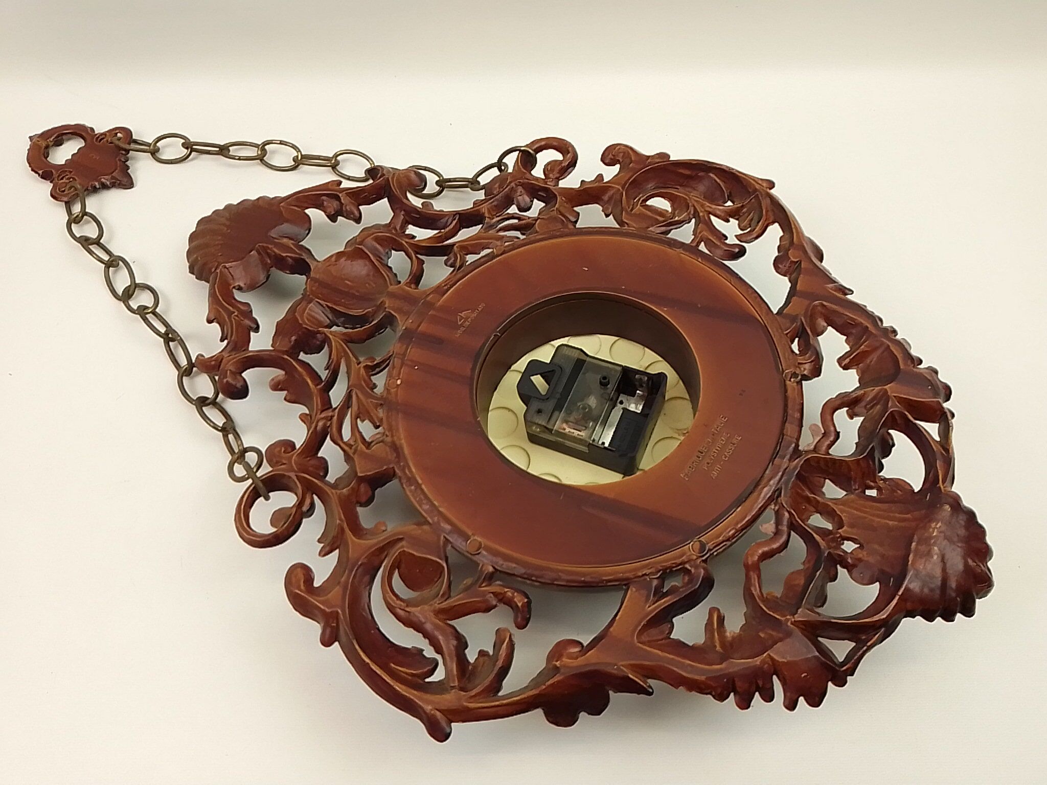 Vintage brown Quartz clock in CM brand polystyrene