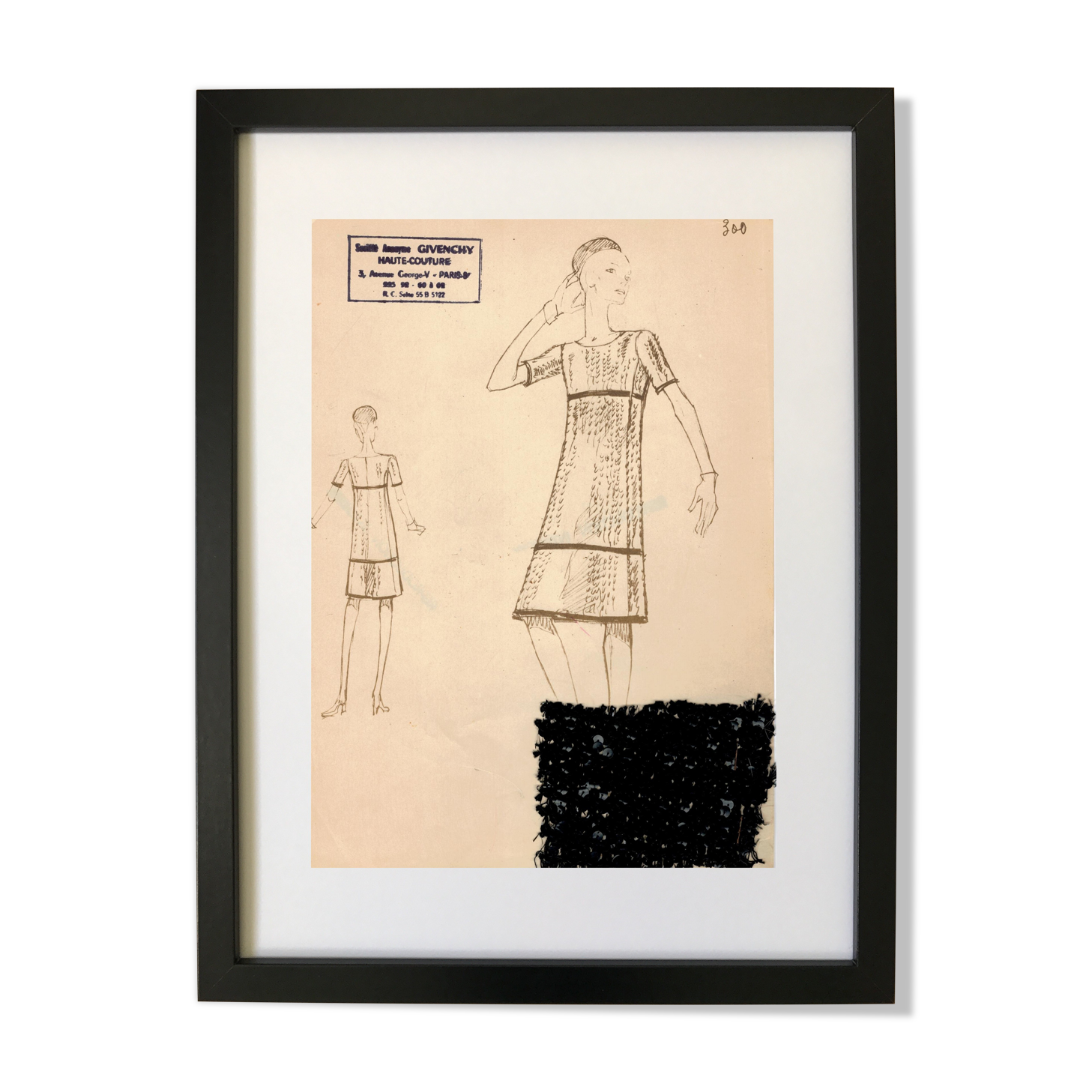 Drawing of the house Givenchy
