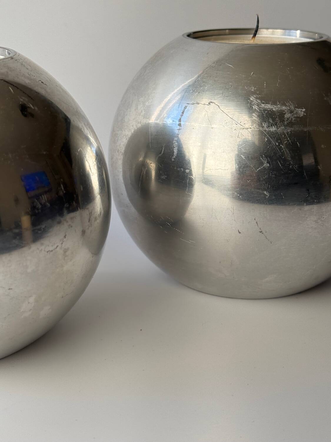 Pair of XL Vintage IKEA Nässjö candle holder designed by Ehlén Johanss