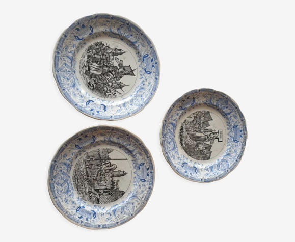 Assiettes historiées Jeanne d'arc