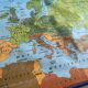 Vintage school map Europe