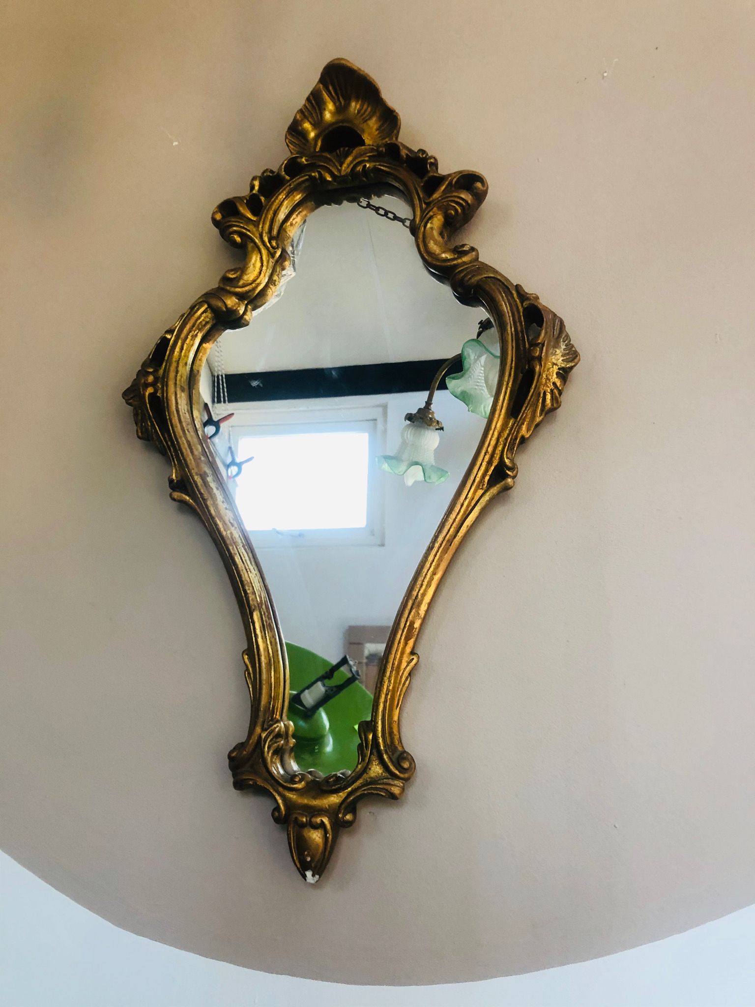 Golden rococo mirror
