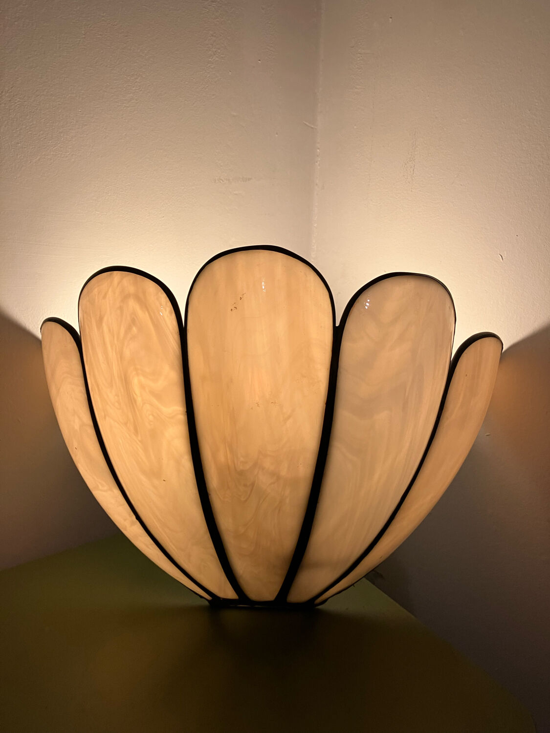 Vintage glass wall lamp