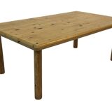 Vintage coffee table in pine 70s minimalist design
