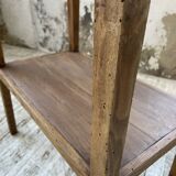Oak spindle leg console