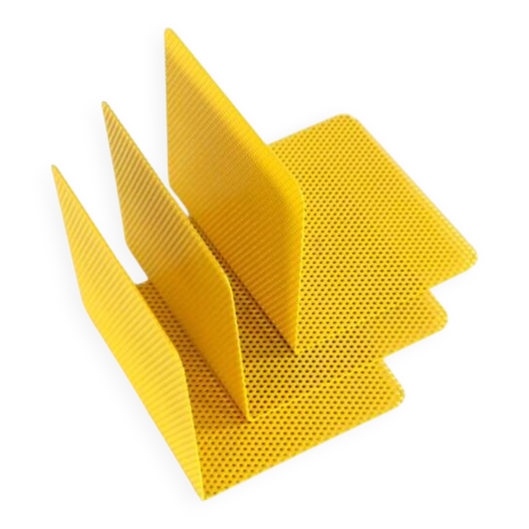 Ensemble de 3 serre-livres en métal - design vintage - jaune