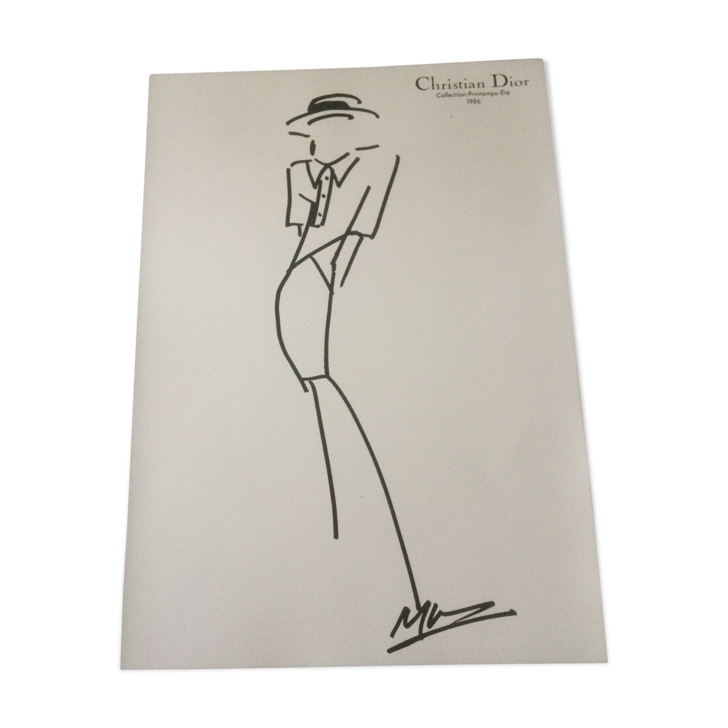 Christian dior: nice illustration of the 1980s press mode