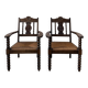 Paire de fauteuils rustiques esprit Charles Dudouyt