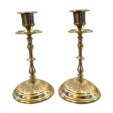 Ancient brass candlesticks