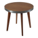 Vintage metal and teak side table from the 1950s.