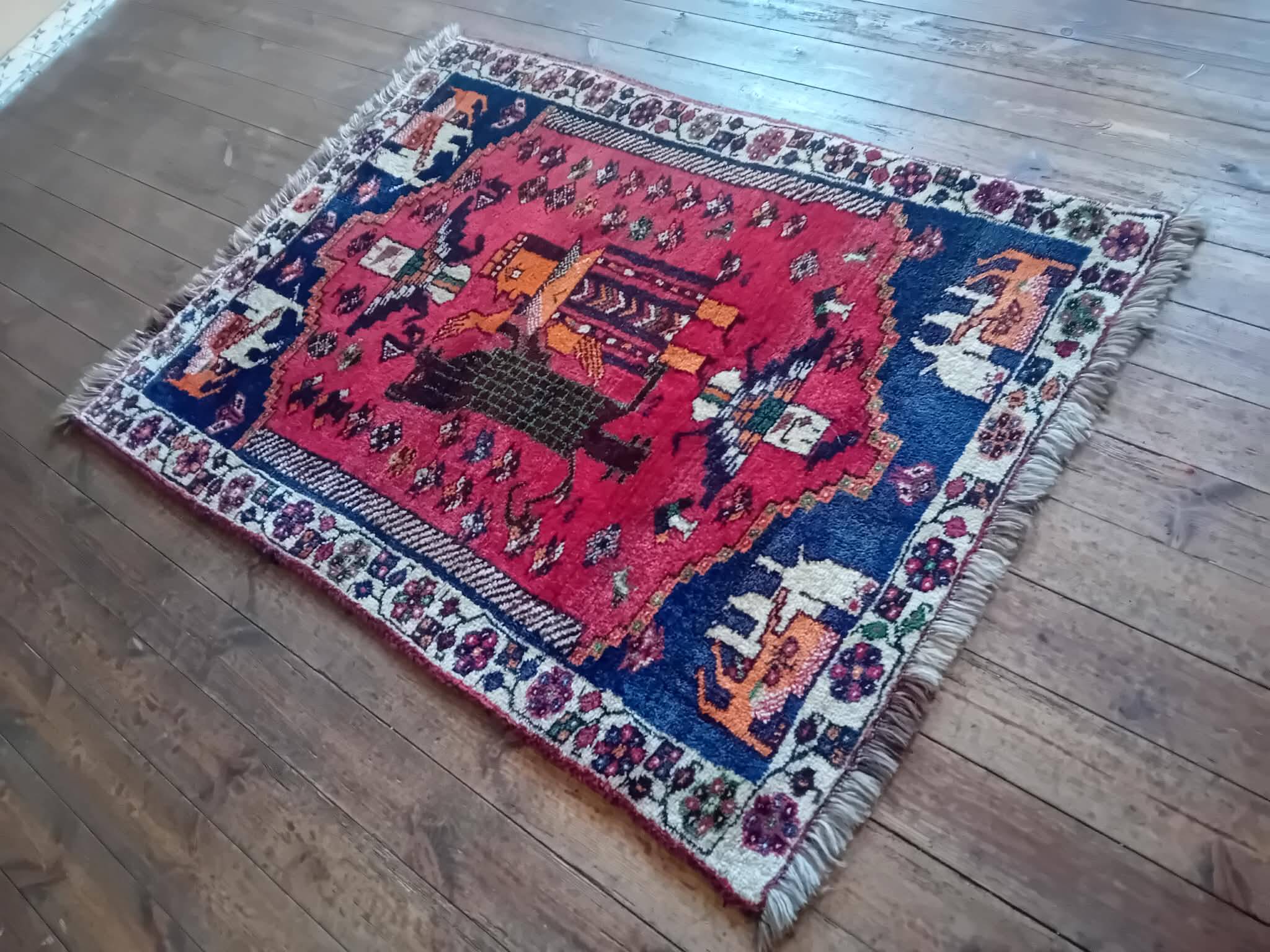Handmade Qashqai Persian rug 150x111cm