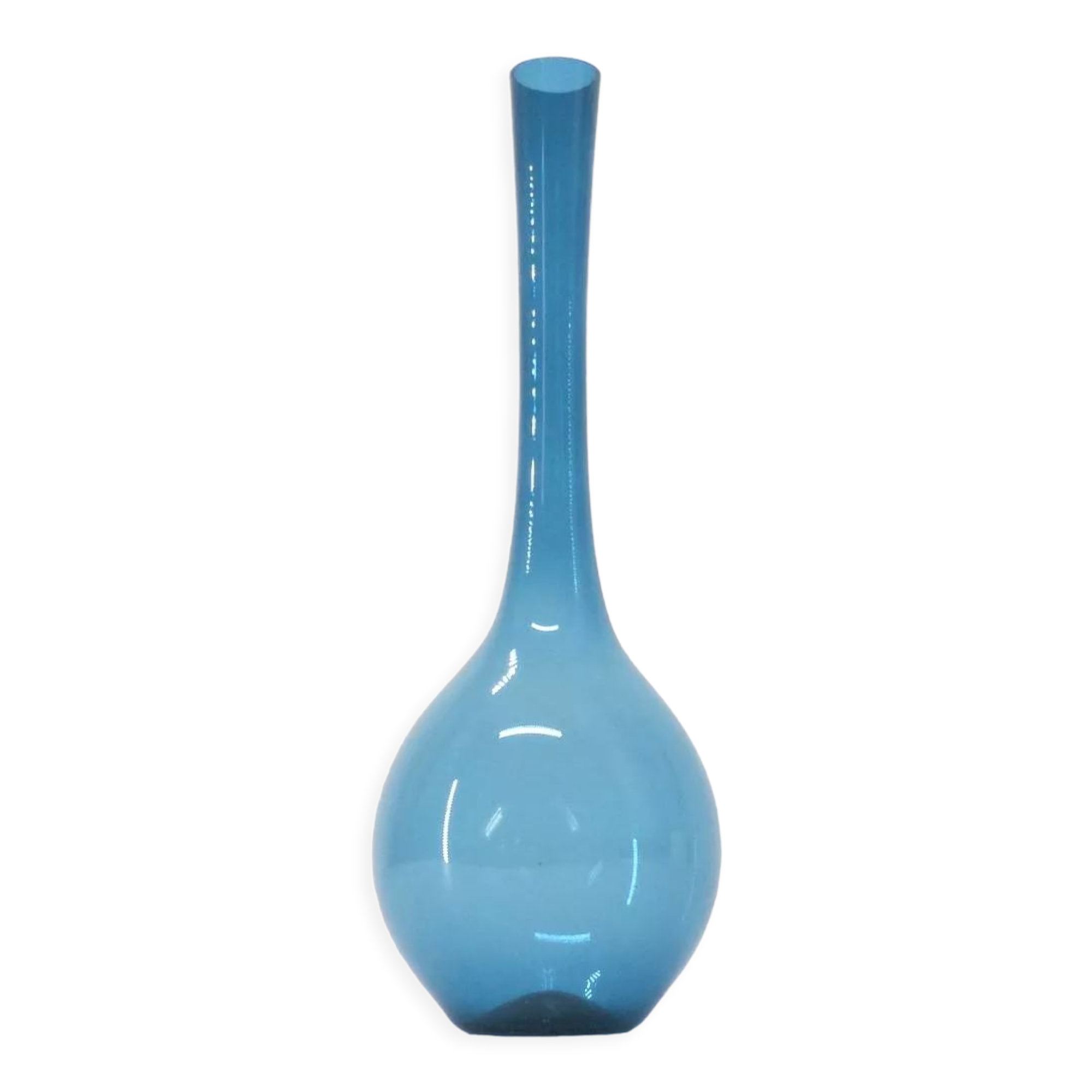 Blue Scandinavian tulip vase 1960