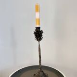Bougeoir pomme de pin en metal