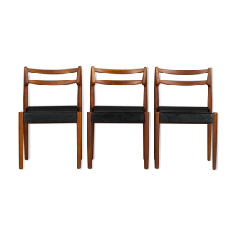 Mid-Century Danish Teak Chairs, 1960s, Set of 3