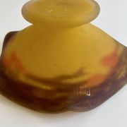 Glass footed coupe Nuagé signed by Muller Frères Lunéville.