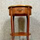 Louis XV style ceremonial marquetry drum table / circa 1920