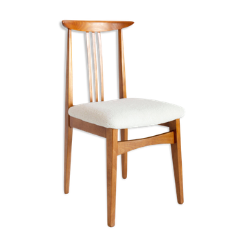 Chaise en Bouclé Claire Mid-Century Moderne, Design de M. Zielinski, Europe, Années 1960