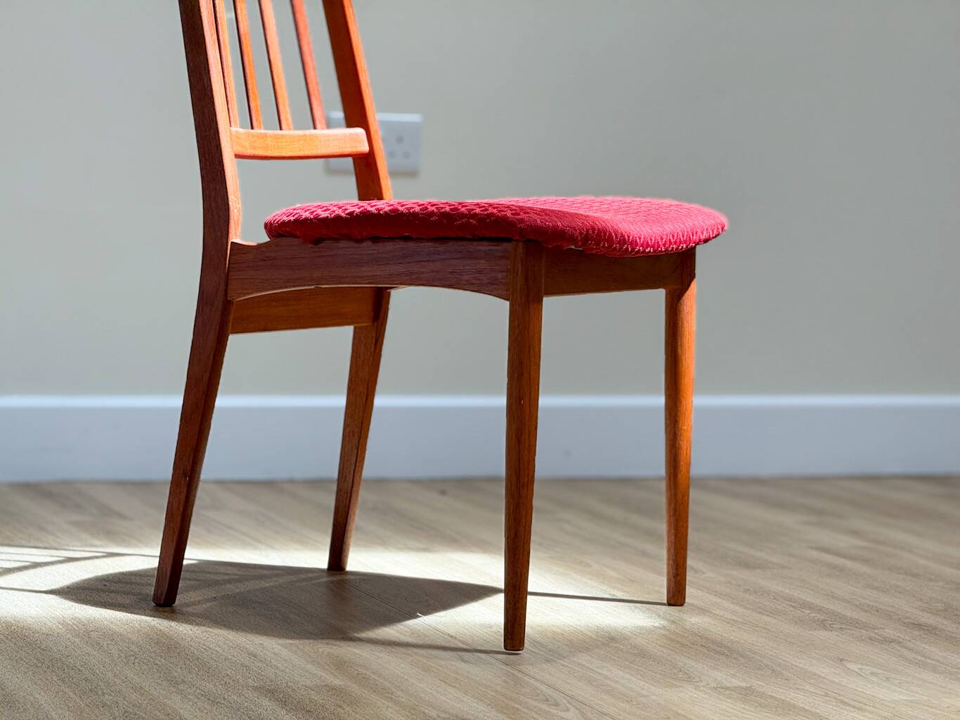 A Set Of Six Danish Dining Chairs (Original Condition And Uphosltery)