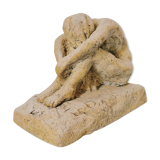 sitting in plaster