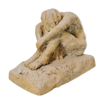 sitting in plaster