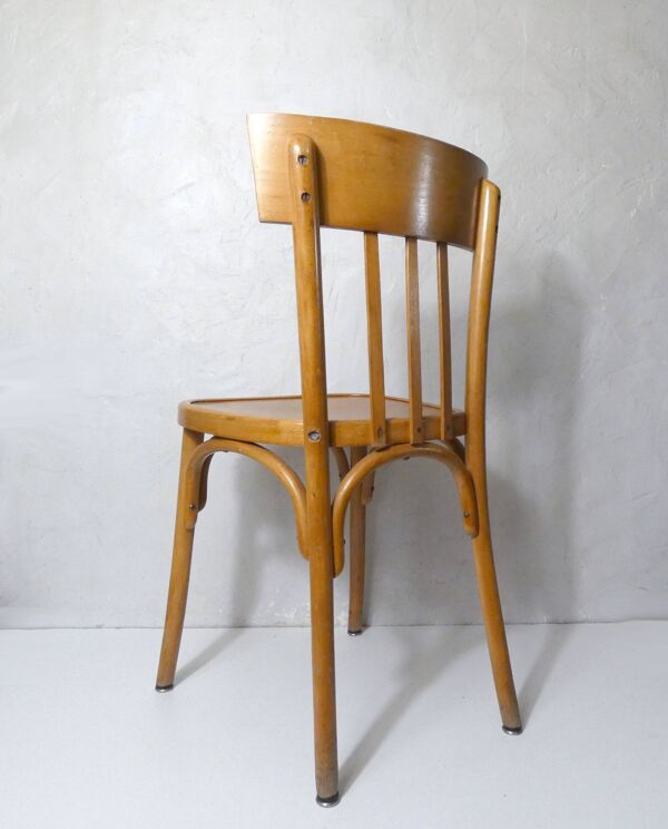 Ancienne chaise bistrot Baumann en bois courbé
