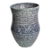 Speckled blue glazed stoneware vase – signed Accolay – 20 cm